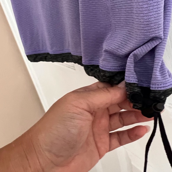 EUC Lululemon Willpower Drawstring Short Sleeve Tech Tee in Grape - 8 - Picture 7 of 13